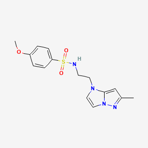 4-methoxy-N-(2-(6-methyl-1H-imidazo[1,2-b]pyrazol-1-yl)ethyl)benzenesulfonamide