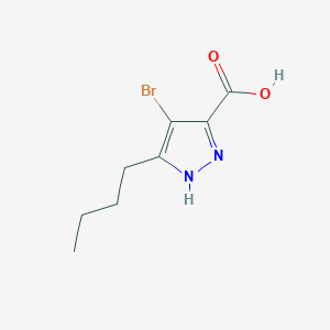 molecular formula C8H11BrN2O2 B2652810 4-溴-5-丁基-1H-吡唑-3-羧酸 CAS No. 957129-40-7