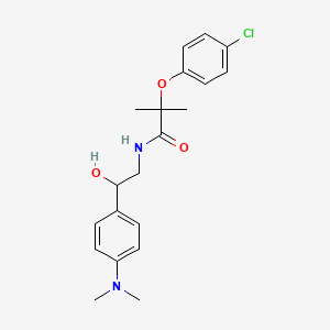 molecular formula C20H25ClN2O3 B2652822 2-(4-chlorophenoxy)-N-(2-(4-(dimethylamino)phenyl)-2-hydroxyethyl)-2-methylpropanamide CAS No. 1421456-51-0