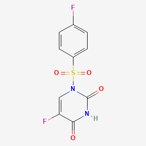 5-fluoro-1-[(4-fluorophenyl)sulfonyl]pyrimidine-2,4(1H,3H)-dione