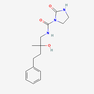 molecular formula C15H21N3O3 B2652824 N-(2-hydroxy-2-methyl-4-phenylbutyl)-2-oxoimidazolidine-1-carboxamide CAS No. 1798459-18-3