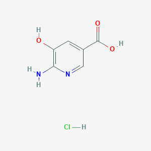 molecular formula C6H7ClN2O3 B2652828 6-Amino-5-hydroxypyridine-3-carboxylic acid;hydrochloride CAS No. 2241139-75-1