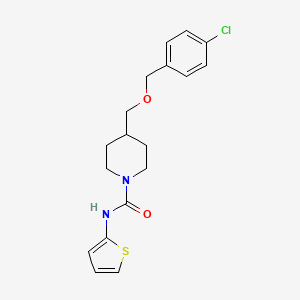 4-(((4-chlorobenzyl)oxy)methyl)-N-(thiophen-2-yl)piperidine-1-carboxamide