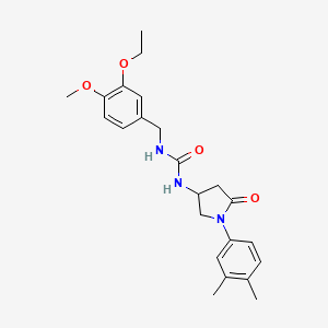 1-(1-(3,4-Dimethylphenyl)-5-oxopyrrolidin-3-yl)-3-(3-ethoxy-4-methoxybenzyl)urea