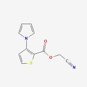 molecular formula C11H8N2O2S B2652833 cyanomethyl 3-(1H-pyrrol-1-yl)-2-thiophenecarboxylate CAS No. 551920-76-4
