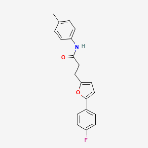 molecular formula C20H18FNO2 B2652846 3-[5-(4-fluorophenyl)furan-2-yl]-N-(4-methylphenyl)propanamide CAS No. 941897-78-5