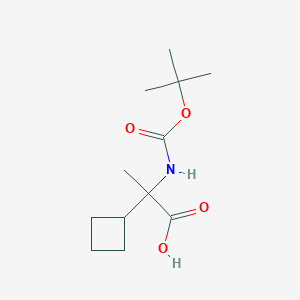 2-Cyclobutyl-2-[(2-methylpropan-2-yl)oxycarbonylamino]propanoic acid