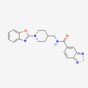 molecular formula C20H19N5O2S B2652873 N-((1-(benzo[d]oxazol-2-yl)piperidin-4-yl)methyl)benzo[c][1,2,5]thiadiazole-5-carboxamide CAS No. 1797953-89-9