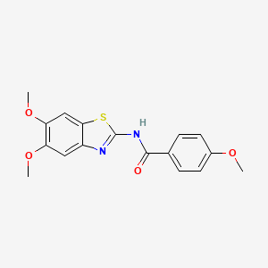 molecular formula C17H16N2O4S B2652888 N-(5,6-dimethoxybenzo[d]thiazol-2-yl)-4-methoxybenzamide CAS No. 895436-05-2