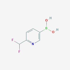 molecular formula C6H6BF2NO2 B2652896 [6-(Difluoromethyl)pyridin-3-YL]boronic acid CAS No. 2407646-08-4