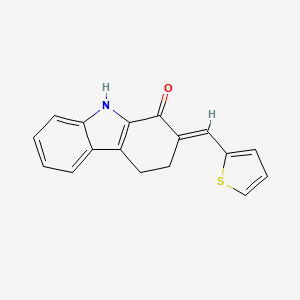 molecular formula C17H13NOS B2652899 (2E)-2-(thiophen-2-ylmethylidene)-4,9-dihydro-3H-carbazol-1-one CAS No. 366785-69-5