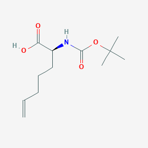 molecular formula C12H21NO4 B2652917 (2S)-2-(Boc-amino)-6-heptenoic acid CAS No. 204711-97-7