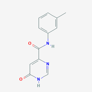 molecular formula C12H11N3O2 B2652925 6-hydroxy-N-(m-tolyl)pyrimidine-4-carboxamide CAS No. 2034447-24-8