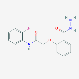 molecular formula C15H14FN3O3 B2652928 N-(2-fluorophenyl)-2-[2-(hydrazinecarbonyl)phenoxy]acetamide CAS No. 554404-41-0