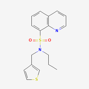 molecular formula C17H18N2O2S2 B2652956 N-propyl-N-(thiophen-3-ylmethyl)quinoline-8-sulfonamide CAS No. 1797872-78-6