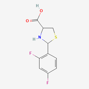 molecular formula C10H9F2NO2S B2652964 2-(2,4-difluorophenyl)-1,3-thiazolidine-4-carboxylic Acid CAS No. 342412-35-5