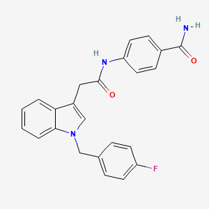 molecular formula C24H20FN3O2 B2652965 4-(2-(1-(4-氟苯甲基)-1H-吲哚-3-基)乙酰氨基)苯甲酰胺 CAS No. 921921-74-6