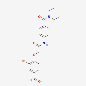 4-[[2-(2-bromo-4-formylphenoxy)acetyl]amino]-N,N-diethylbenzamide