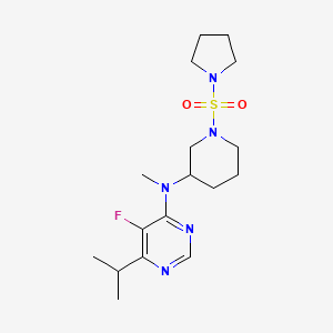 5-Fluoro-N-methyl-6-propan-2-yl-N-(1-pyrrolidin-1-ylsulfonylpiperidin-3-yl)pyrimidin-4-amine