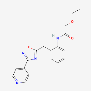 2-ethoxy-N-(2-((3-(pyridin-4-yl)-1,2,4-oxadiazol-5-yl)methyl)phenyl)acetamide