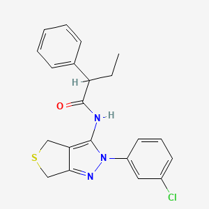 N-[2-(3-chlorophenyl)-4,6-dihydrothieno[3,4-c]pyrazol-3-yl]-2-phenylbutanamide