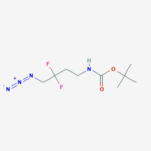 molecular formula C9H16F2N4O2 B2652986 Tert-butyl N-(4-azido-3,3-difluorobutyl)carbamate CAS No. 2287333-86-0