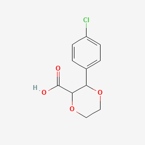 3-(4-Chlorophenyl)-1,4-dioxane-2-carboxylic acid