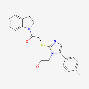 1-(indolin-1-yl)-2-((1-(2-methoxyethyl)-5-(p-tolyl)-1H-imidazol-2-yl)thio)ethanone