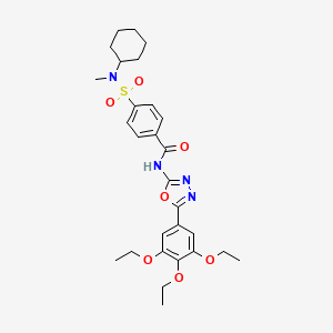 4-[cyclohexyl(methyl)sulfamoyl]-N-[5-(3,4,5-triethoxyphenyl)-1,3,4-oxadiazol-2-yl]benzamide