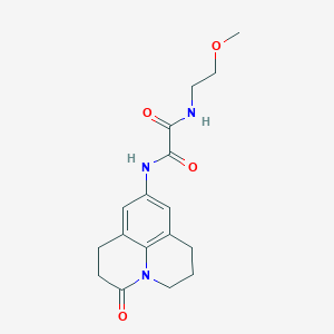 N-(2-Methoxyethyl)-N'-(2-oxo-1-azatricyclo[7.3.1.05,13]trideca-5,7,9(13)-trien-7-yl)oxamide