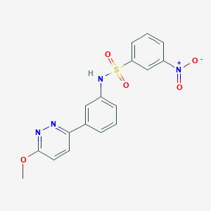 molecular formula C17H14N4O5S B2653036 N-[3-(6-methoxypyridazin-3-yl)phenyl]-3-nitrobenzene-1-sulfonamide CAS No. 906152-08-7