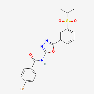 4-bromo-N-(5-(3-(isopropylsulfonyl)phenyl)-1,3,4-oxadiazol-2-yl)benzamide