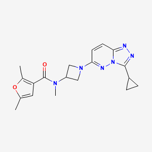 N-(1-{3-cyclopropyl-[1,2,4]triazolo[4,3-b]pyridazin-6-yl}azetidin-3-yl)-N,2,5-trimethylfuran-3-carboxamide