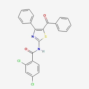 molecular formula C23H14Cl2N2O2S B2653044 N-(5-benzoyl-4-phenyl-1,3-thiazol-2-yl)-2,4-dichlorobenzamide CAS No. 312605-71-3