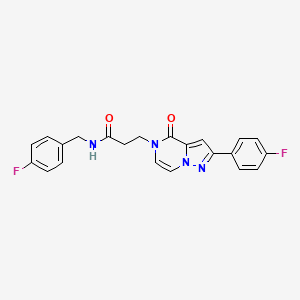 N-(4-fluorobenzyl)-3-[2-(4-fluorophenyl)-4-oxopyrazolo[1,5-a]pyrazin-5(4H)-yl]propanamide