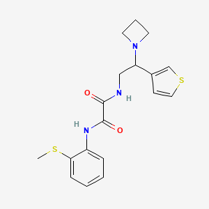 N1-(2-(azetidin-1-yl)-2-(thiophen-3-yl)ethyl)-N2-(2-(methylthio)phenyl)oxalamide
