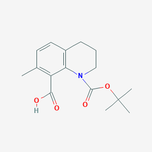 7-Methyl-1-[(2-methylpropan-2-yl)oxycarbonyl]-3,4-dihydro-2H-quinoline-8-carboxylic acid
