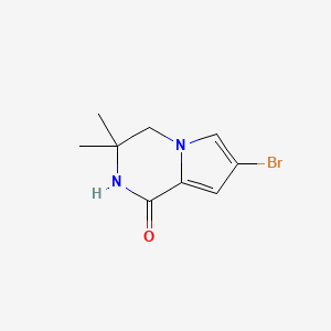 molecular formula C9H11BrN2O B2653059 7-bromo-3,3-dimethyl-1h,2h,3h,4h-pyrrolo[1,2-a]pyrazin-1-one CAS No. 1851197-50-6