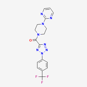 (4-(pyrimidin-2-yl)piperazin-1-yl)(2-(4-(trifluoromethyl)phenyl)-2H-tetrazol-5-yl)methanone