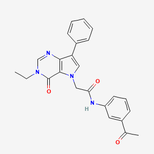 N-(3-acetylphenyl)-2-(3-ethyl-4-oxo-7-phenyl-3,4-dihydro-5H-pyrrolo[3,2-d]pyrimidin-5-yl)acetamide
