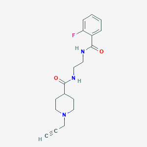 N-{2-[(2-fluorophenyl)formamido]ethyl}-1-(prop-2-yn-1-yl)piperidine-4-carboxamide
