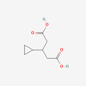molecular formula C8H12O4 B2653098 3-cyclopropylpentanedioicacid CAS No. 151331-06-5