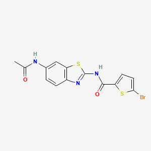 molecular formula C14H10BrN3O2S2 B2653102 N-(6-acetamidobenzo[d]thiazol-2-yl)-5-bromothiophene-2-carboxamide CAS No. 391223-73-7