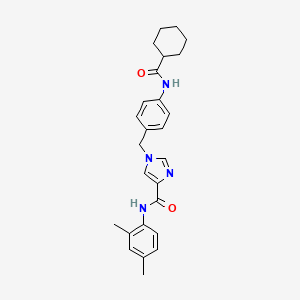 1-(4-(cyclohexanecarboxamido)benzyl)-N-(2,4-dimethylphenyl)-1H-imidazole-4-carboxamide