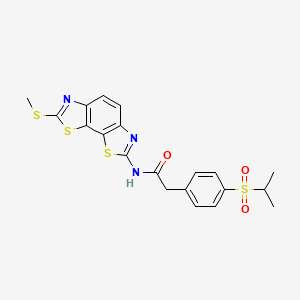 2-(4-(isopropylsulfonyl)phenyl)-N-(7-(methylthio)benzo[1,2-d:4,3-d']bis(thiazole)-2-yl)acetamide