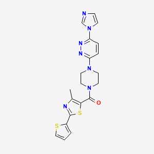 (4-(6-(1H-imidazol-1-yl)pyridazin-3-yl)piperazin-1-yl)(4-methyl-2-(thiophen-2-yl)thiazol-5-yl)methanone