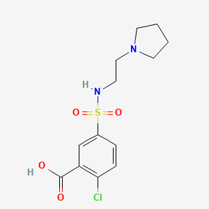 2-Chloro-5-{[2-(pyrrolidin-1-yl)ethyl]sulfamoyl}benzoic acid