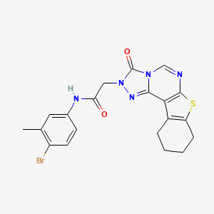 molecular formula C20H18BrN5O2S B2653140 N-(4-bromo-3-methylphenyl)-2-(3-oxo-8,9,10,11-tetrahydro[1]benzothieno[3,2-e][1,2,4]triazolo[4,3-c]pyrimidin-2(3H)-yl)acetamide CAS No. 1358290-76-2