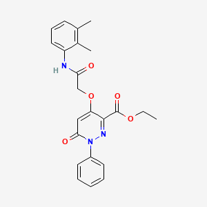 molecular formula C23H23N3O5 B2653182 ethyl 4-{[(2,3-dimethylphenyl)carbamoyl]methoxy}-6-oxo-1-phenyl-1,6-dihydropyridazine-3-carboxylate CAS No. 899992-24-6
