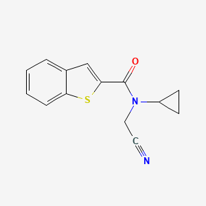 molecular formula C14H12N2OS B2653184 N-(cyanomethyl)-N-cyclopropyl-1-benzothiophene-2-carboxamide CAS No. 1252541-93-7